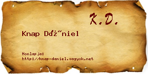 Knap Dániel névjegykártya